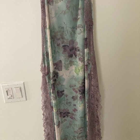 Free People Suddenly Fine Maxi Slip - Moss Combo - Picture 5 of 5